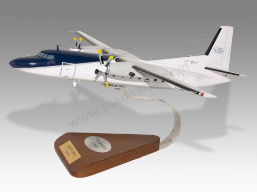 Fokker F-27 Business Flight Wood Handcrafted Replica Display Model