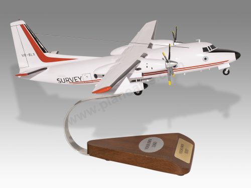 Fokker F27-400 Fields Survey Flight Wood Handcrafted Replica Display Model