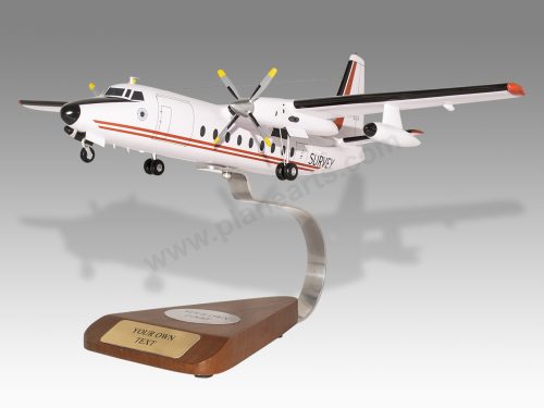 Fokker F27-400 Fields Survey Flight Wood Handcrafted Replica Display Model