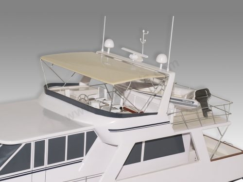 Pilothouse Cruiser 58 Wood Handcrafted Replica Display Model